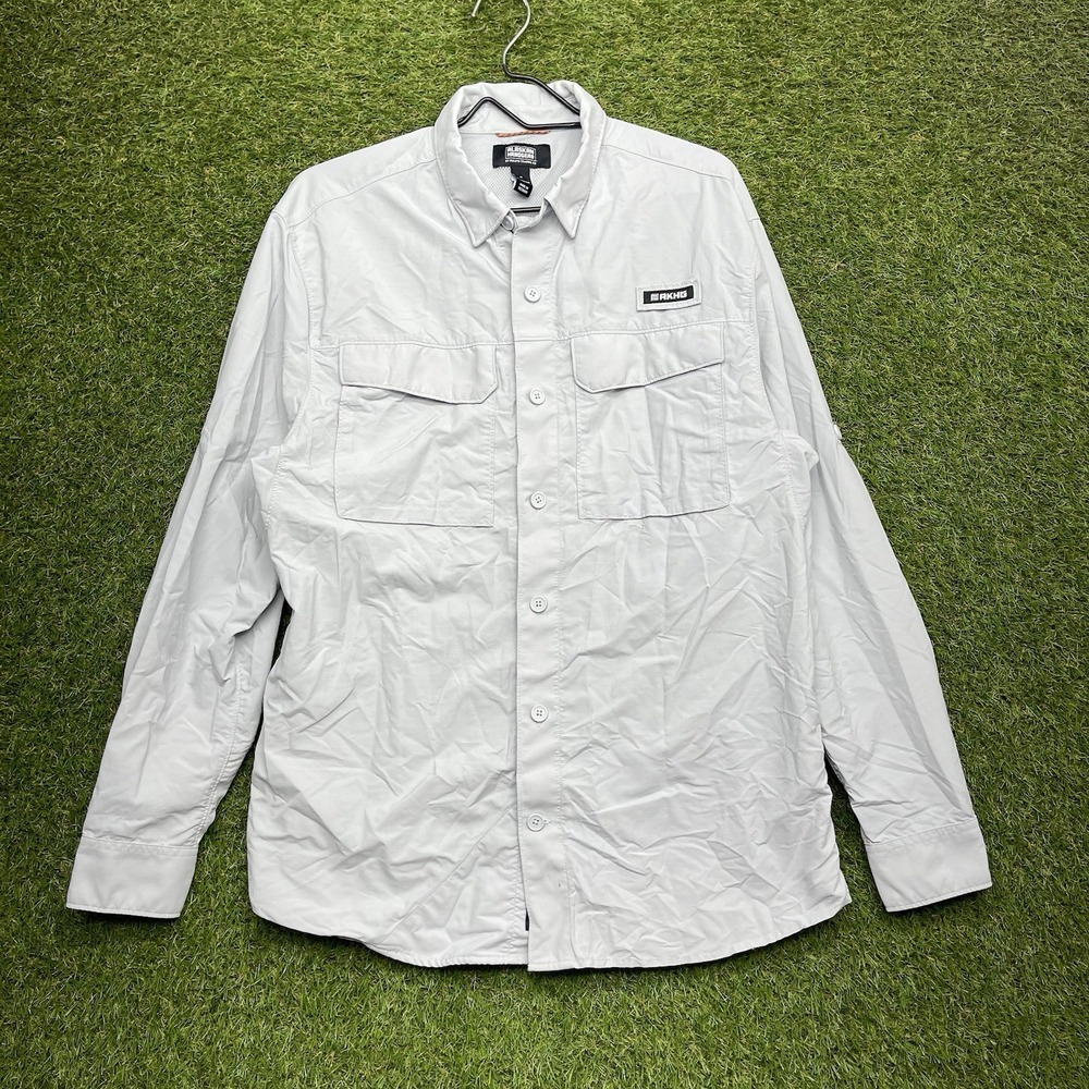 Duluth Alaskan Hardgear Shirt Mens Medium Relaxed Fit Vented Hiking Long Sleeve